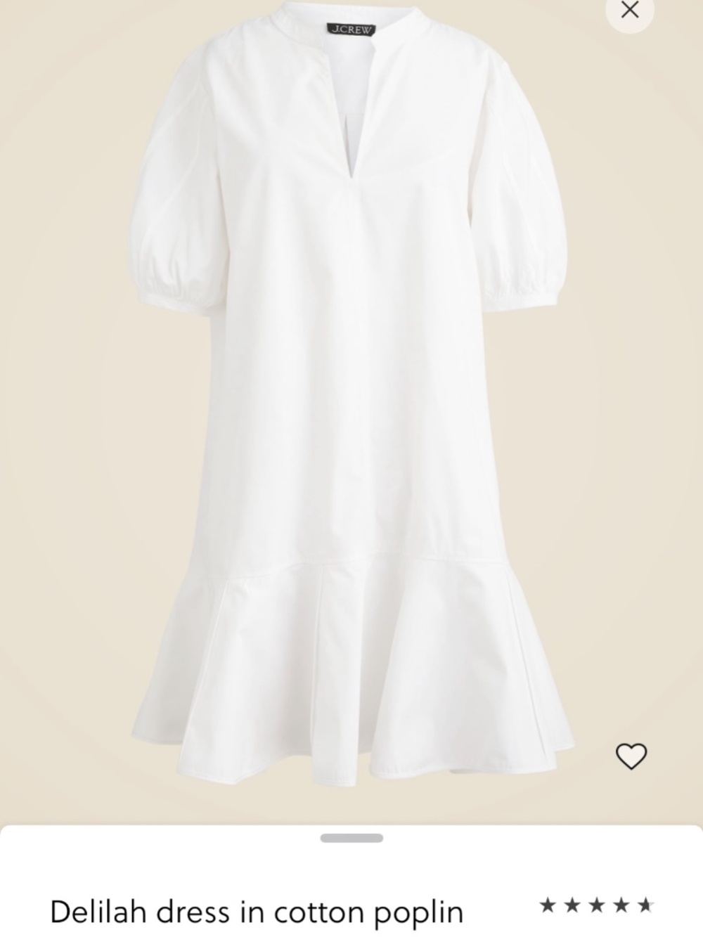 Jcrew poplin dress
